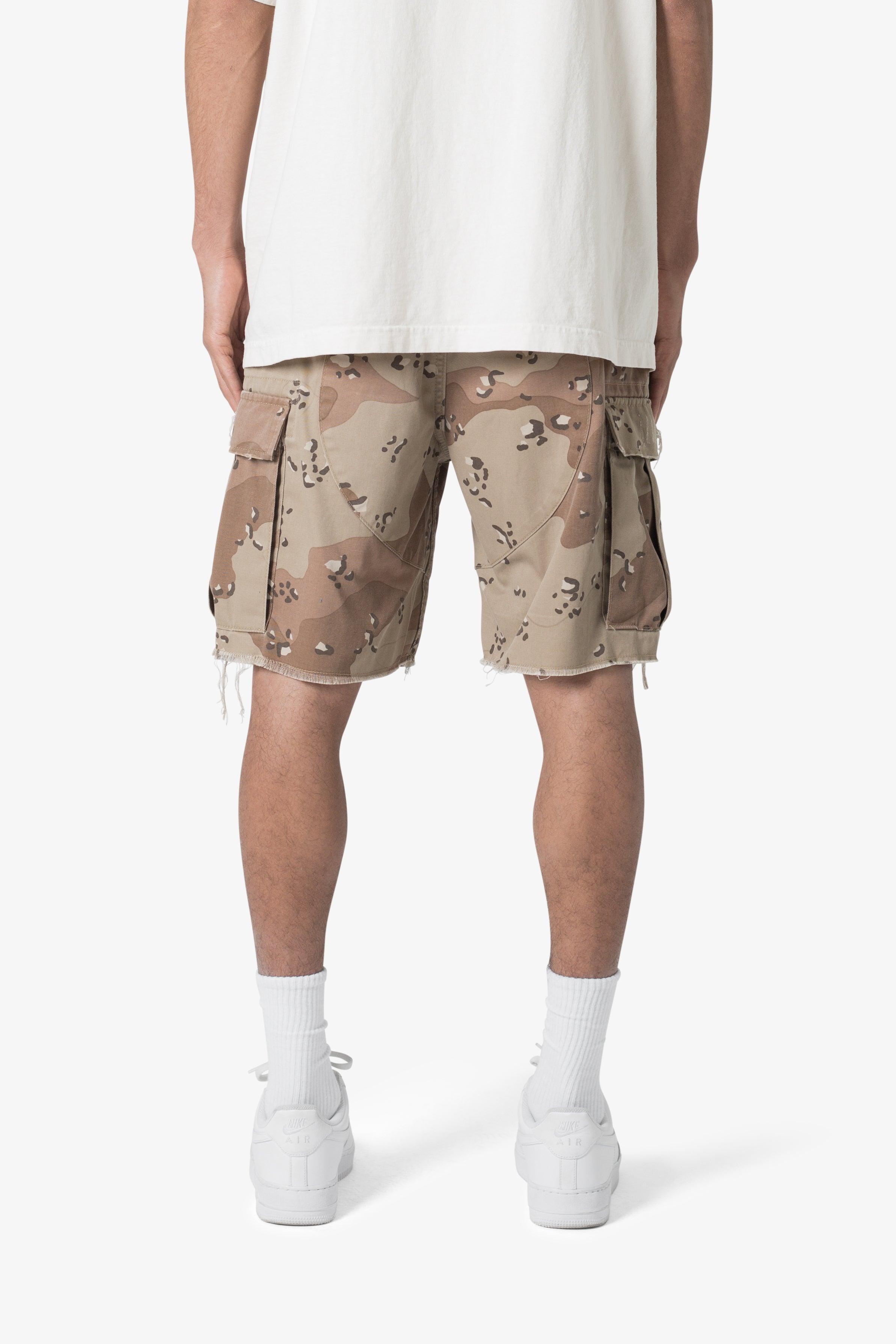 Distressed Cargo Shorts - Desert Camo Product Image