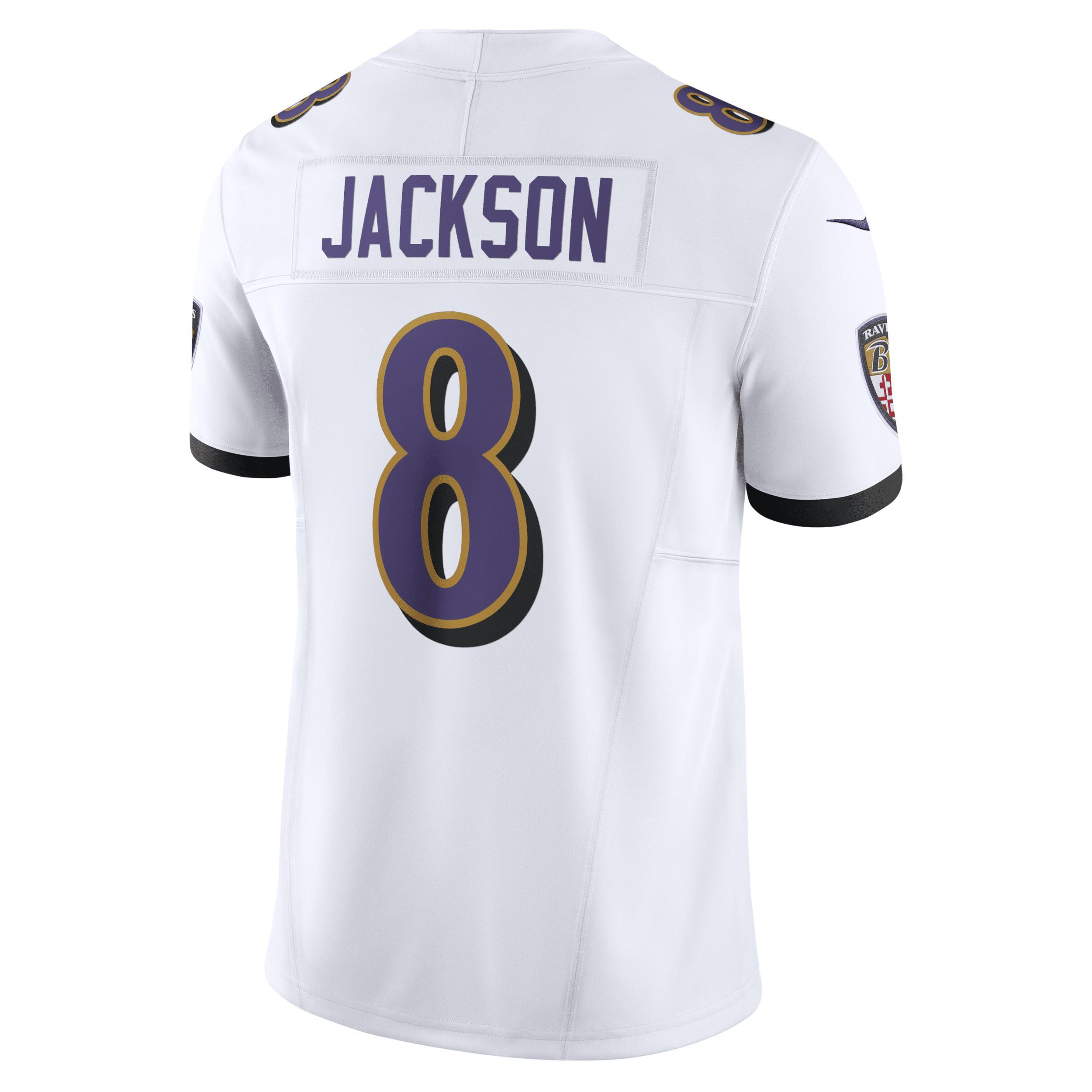 Nike Mens Lamar Jackson Baltimore Ravens Vapor F.u.s.e. Limited Jersey - White Product Image