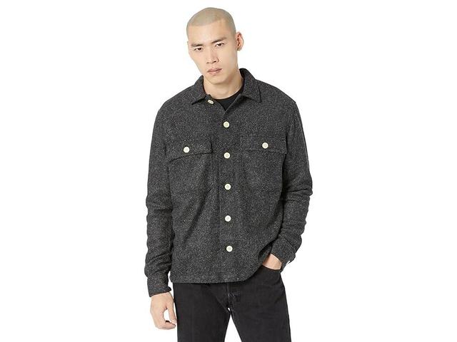 AllSaints Commodore Long Sleeve Shirt (Charcoal) Men's Clothing Product Image