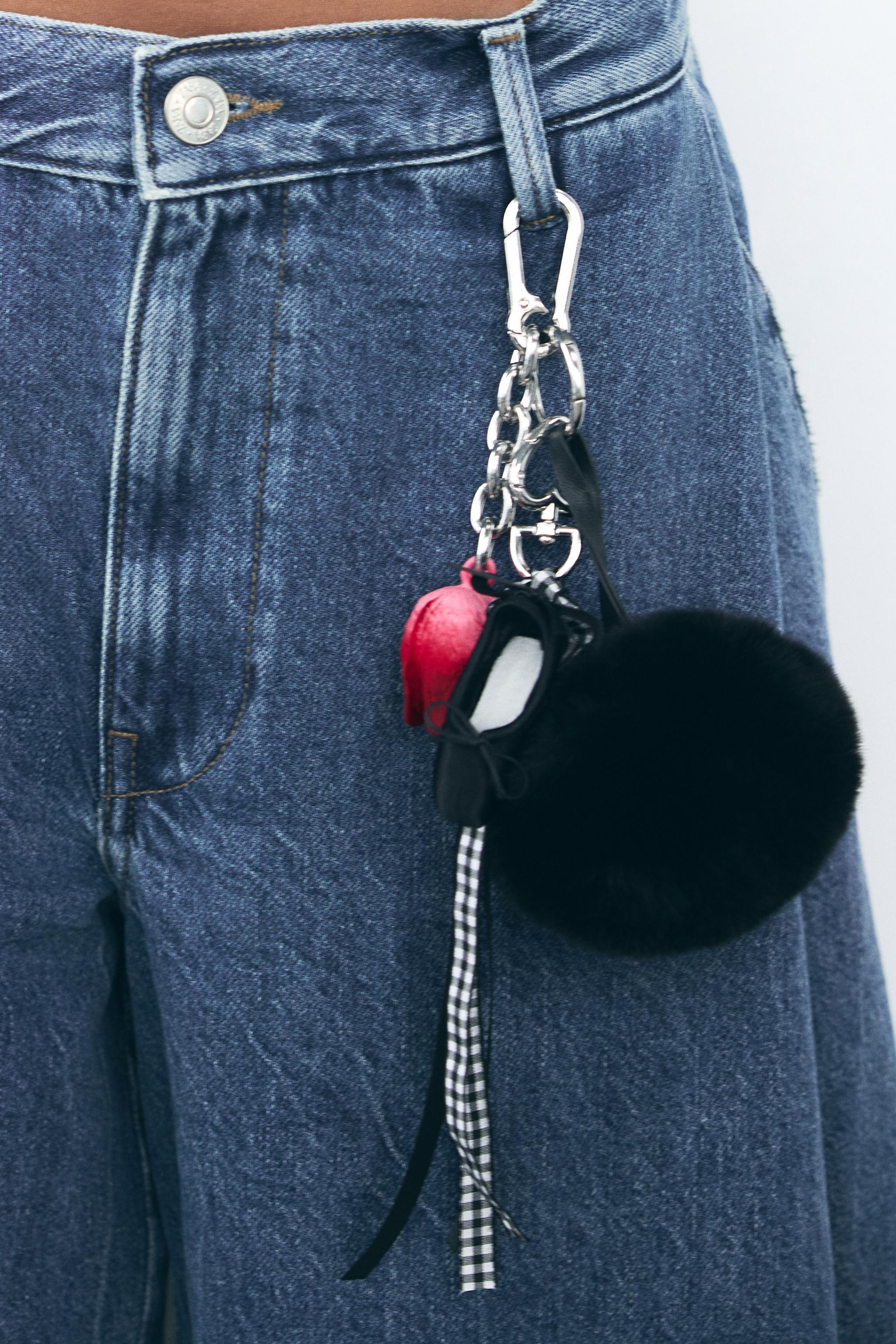 POMPOM MULTI-CHARM KEYCHAIN Product Image