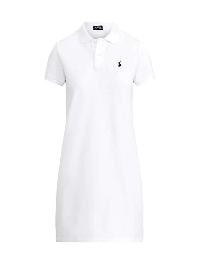 Cotton Mesh Short-Sleeve Polo Dress Product Image