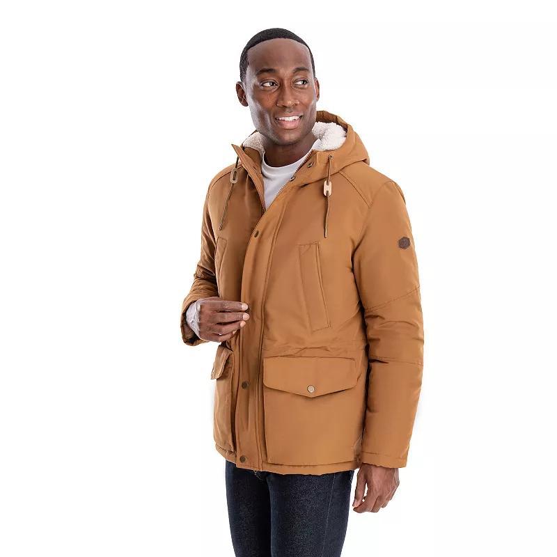 Mens London Fog Sherpa-Lined Hooded Parka Product Image