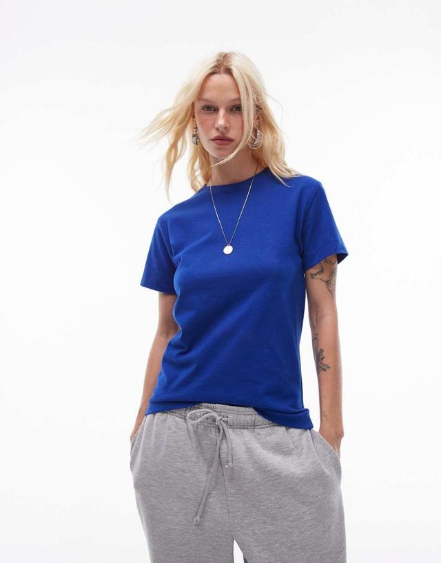 Topshop shrunken tee in cobalt Product Image