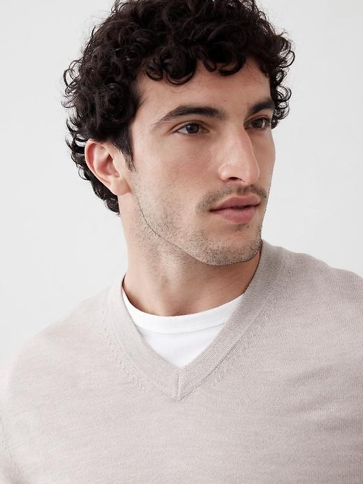 Merino V-Neck Sweater Product Image