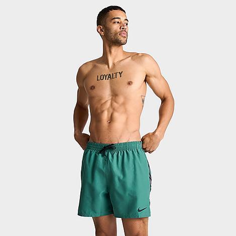 Nike Mens Swim Tape Logo 5 Volley Shorts Product Image