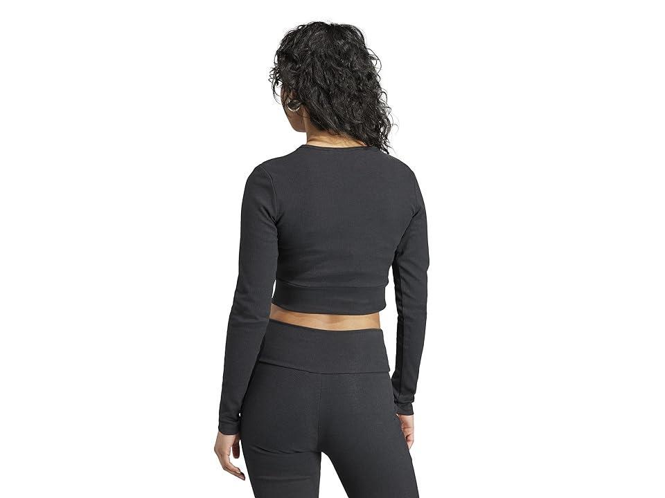 adidas Rib Long Sleeve Crop Top Product Image