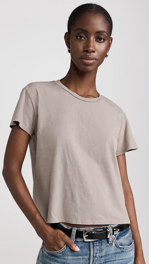 perfectwhitetee Cotton Short Sleeve Boxy Crew Tee | Shopbop Product Image