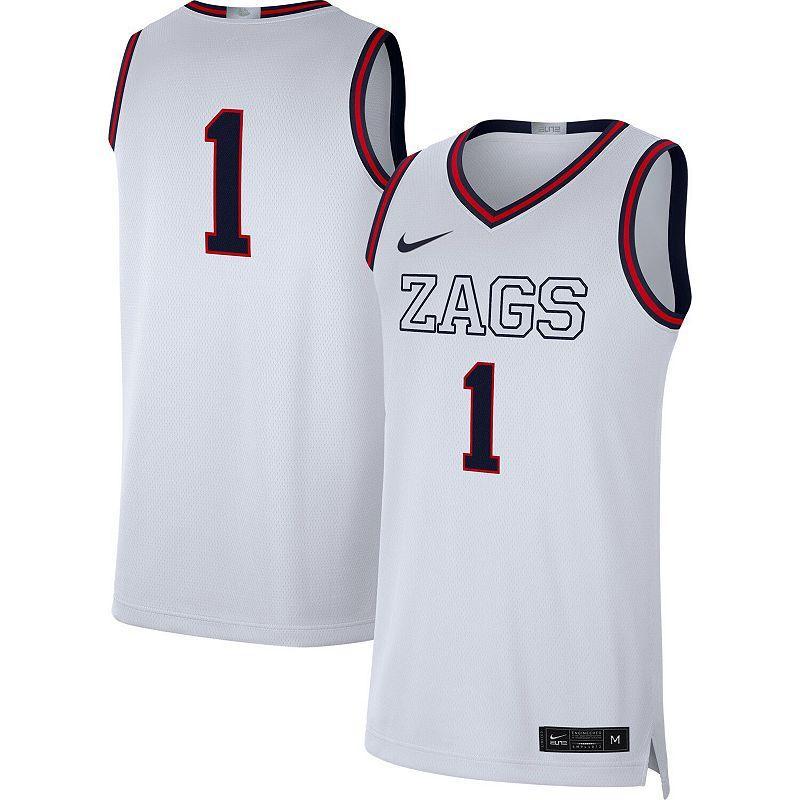 Mens Nike # White Gonzaga Bulldogs Limited Basketball Jersey Product Image