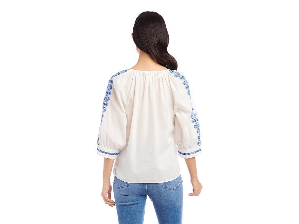 Karen Kane Embroidered Top (Off Women's Clothing Product Image