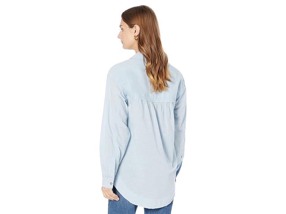 Lucky Brand Oversized Pin Tuck Button-Down Shirt Women's Clothing Product Image