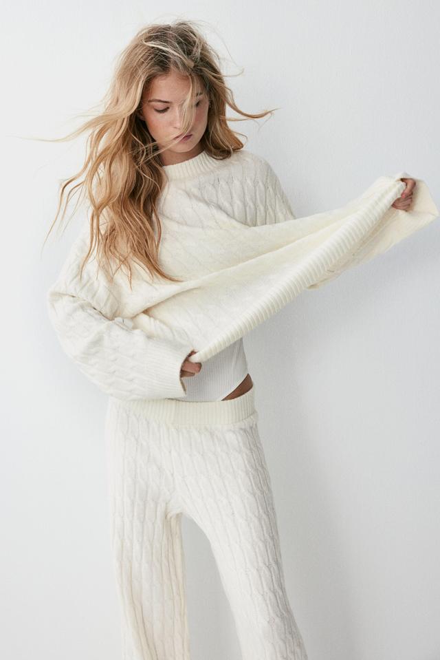 Cable-Knit Sweater Product Image