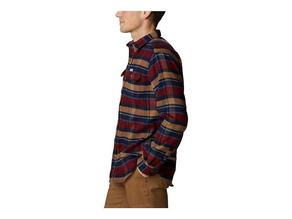 Columbia Deschutes River Heavyweight Flannel (Collegiate Navy Large Multi Check) Men's Long Sleeve Button Up Product Image