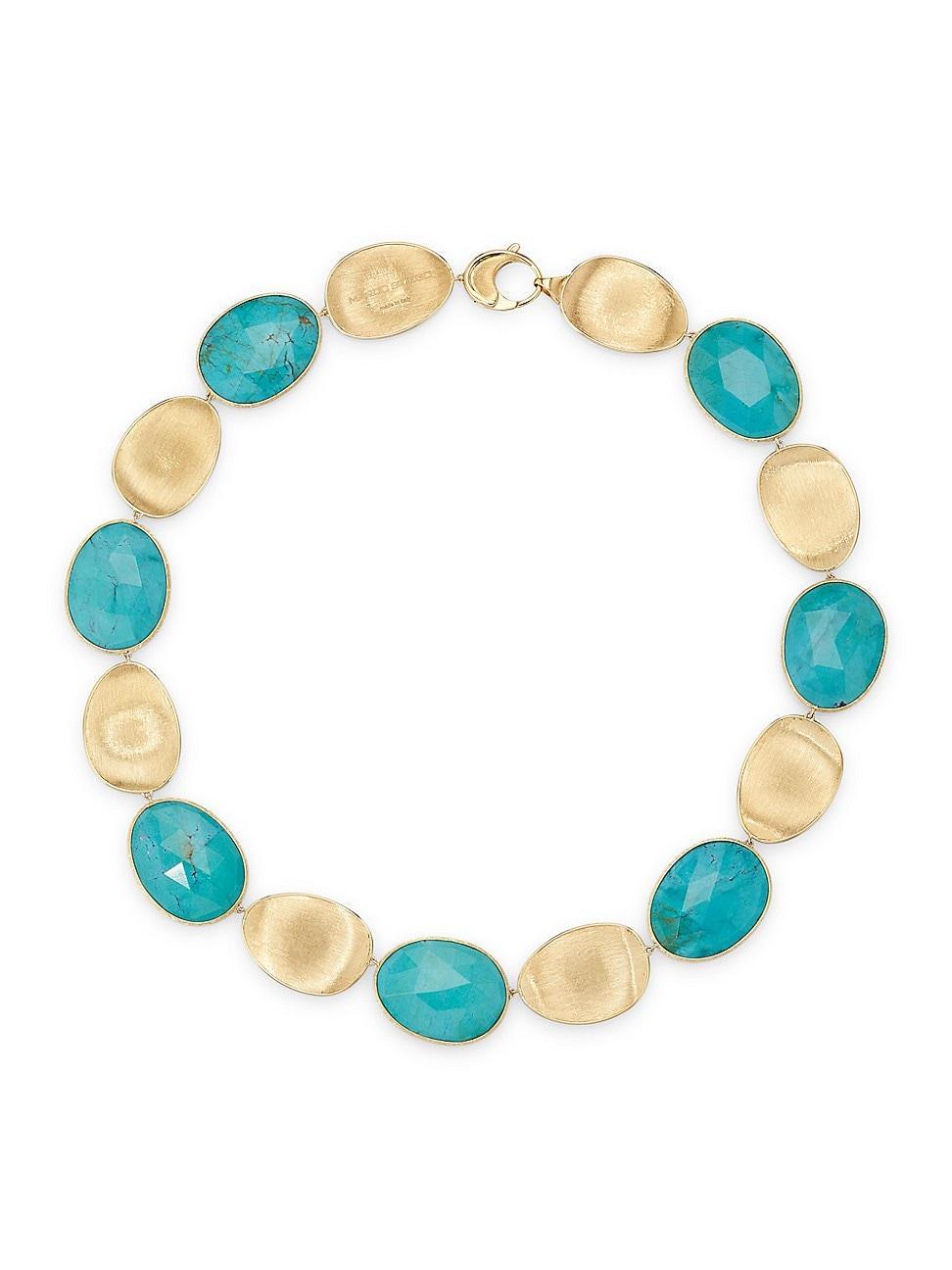 Womens Lunaria Color Turquoise & 18K Yellow Gold Necklace Product Image