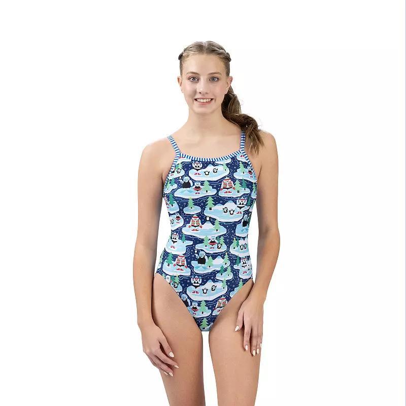 Womens Uglies V-Back One-Piece Swimsuit, Girls Product Image