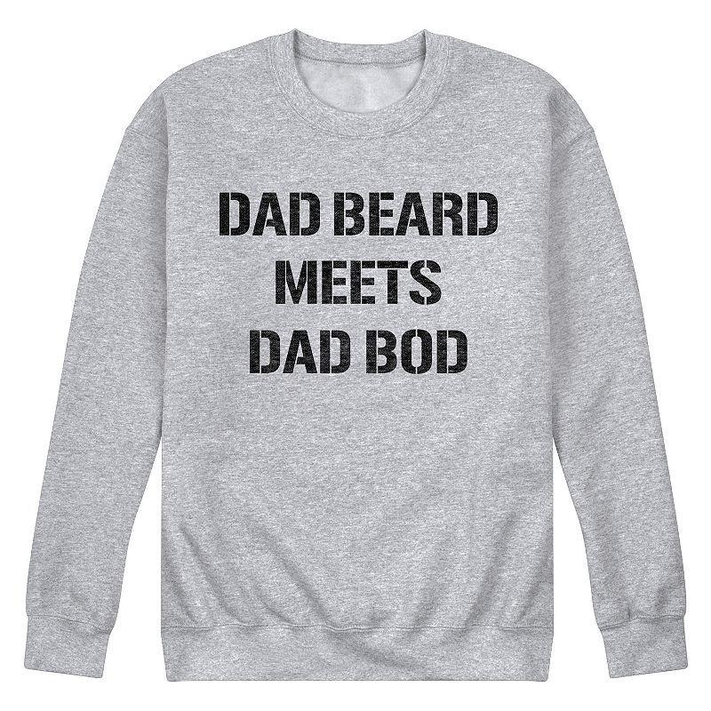 Mens Dad Beard Meets Dad Bod Graphic Sweatshirt Product Image