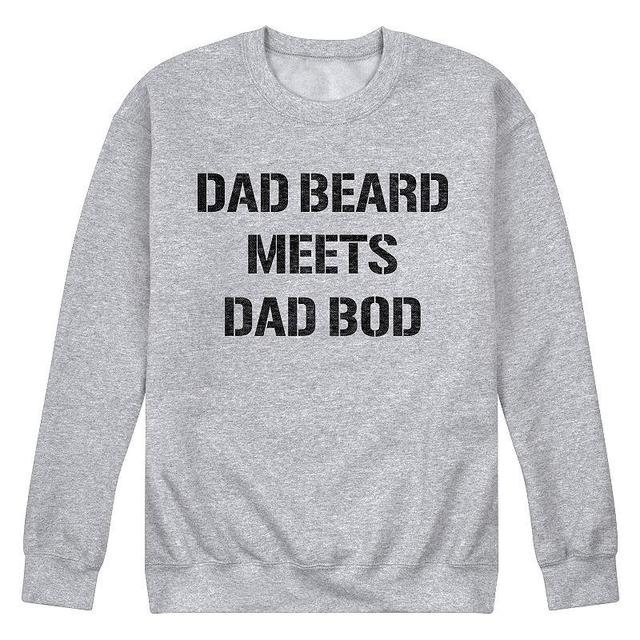 Mens Dad Beard Meets Dad Bod Graphic Sweatshirt Product Image