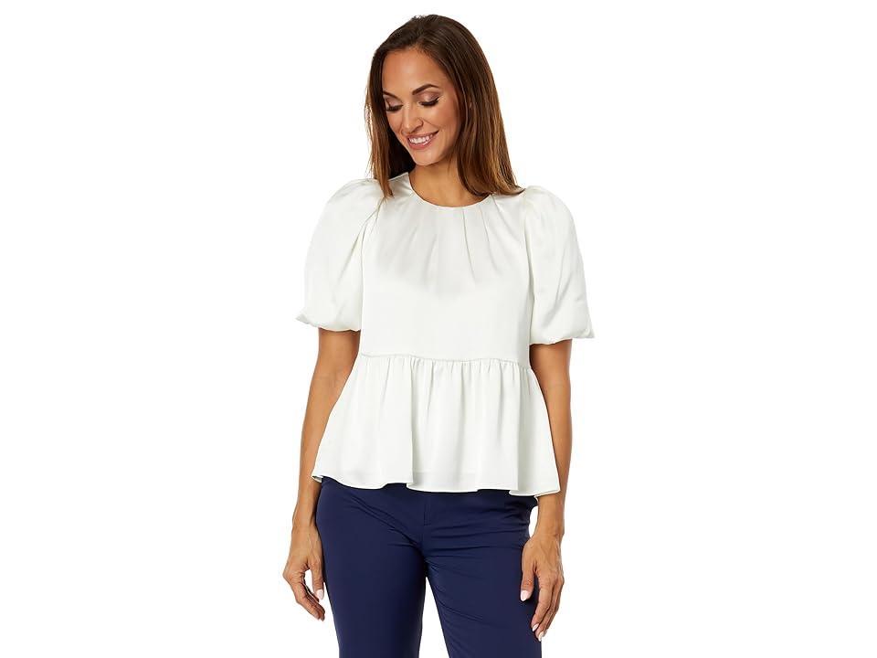 Womens Blakelynn Satin Peplum Top Product Image