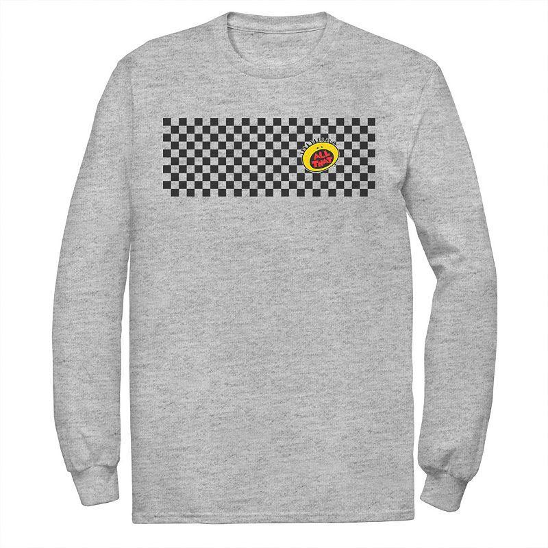 Mens Nickelodeon All That Left Chest Logo Paneled Checkers Tee Dark Grey Product Image