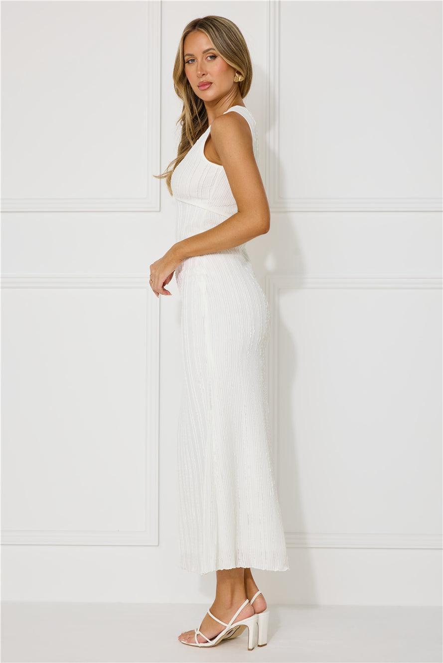 Sparkling Sea Maxi Dress White Product Image