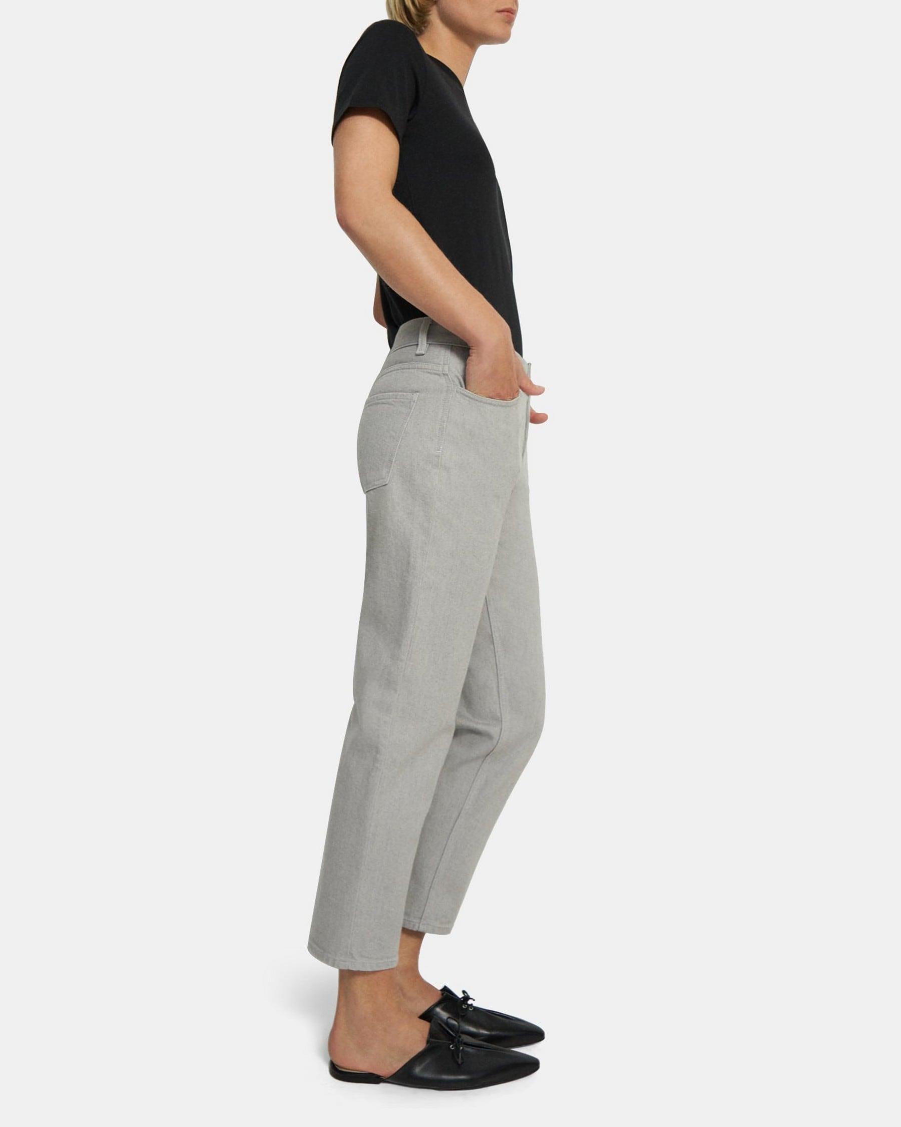 Slim Cropped Pant in Dyed Denim Product Image