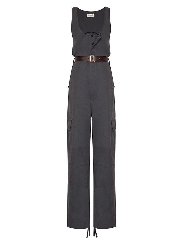 Womens Cassandre Jumpsuit in Cotton Twill Product Image