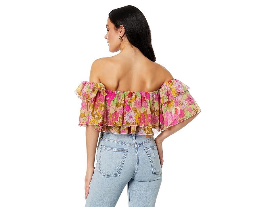 Show Me Your Mumu Rossella Ruffle Top (Carnaby Floral) Women's Clothing Product Image