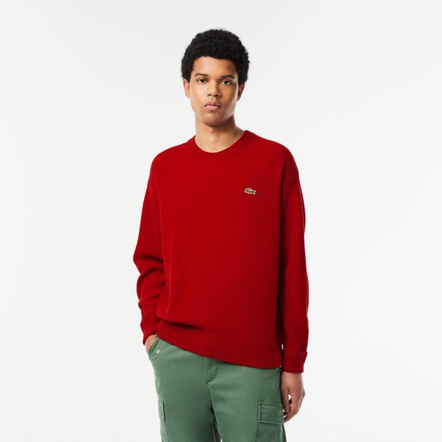 Men's Lacoste Relaxed Fit Crew Neck Wool Sweater Product Image