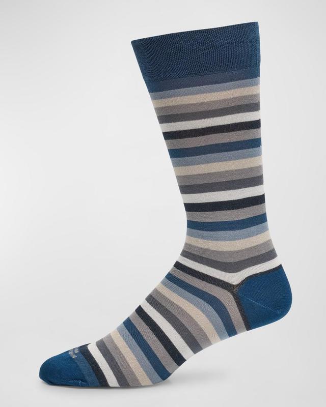 Mens Fresh Of Modal Multi-Stripe Crew Socks Product Image