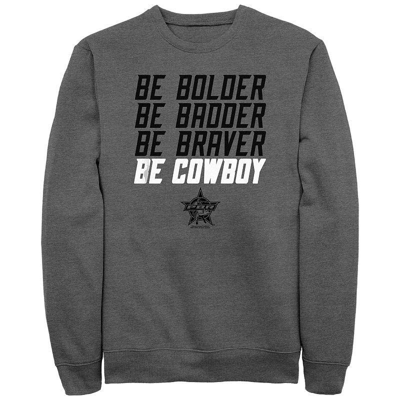 Mens Be a Cowboy Graphic Fleece Grey Heather Product Image