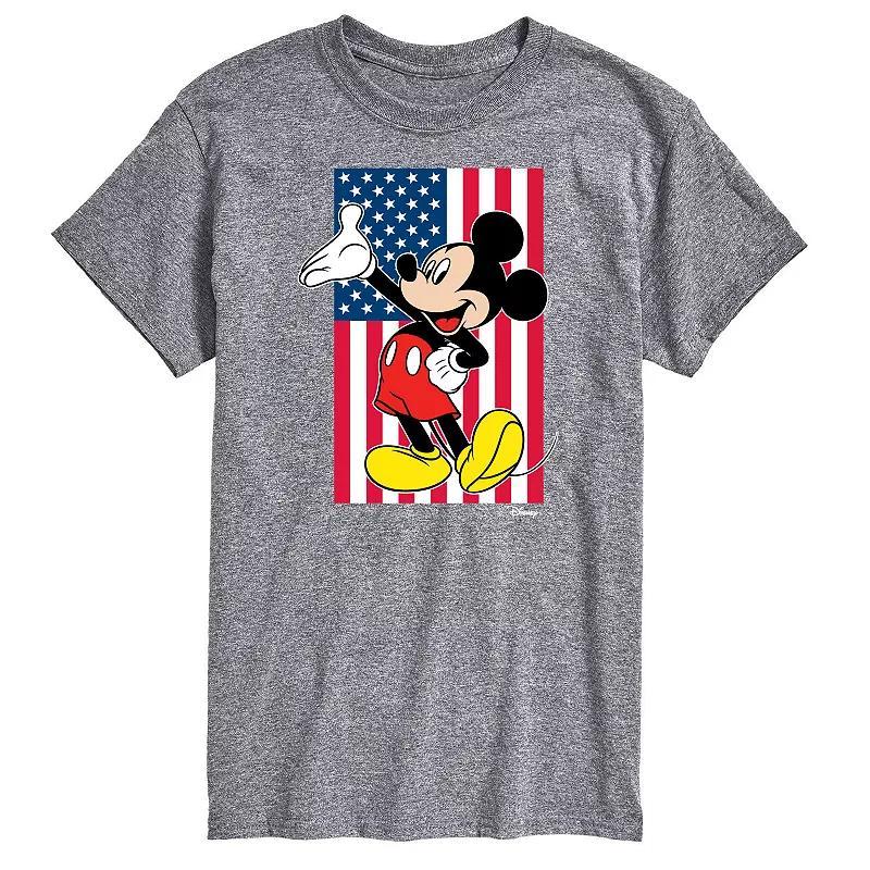 Disneys Mickey Mouse Big & Tall Flag Graphic Tee, Mens Product Image