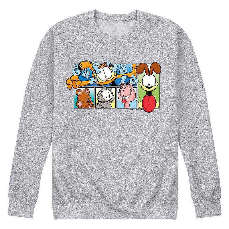 Mens Garfield Characters Sweatshirt Athletic Grey Product Image