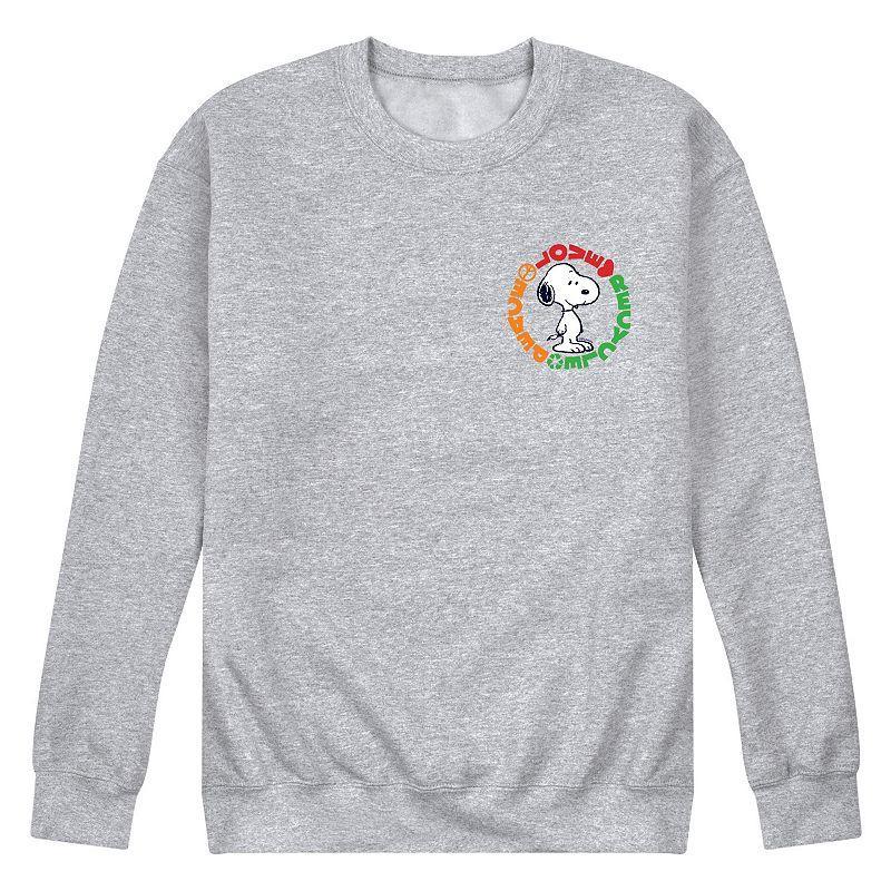 Mens Peanuts Love Peace Recycle Sweatshirt Product Image