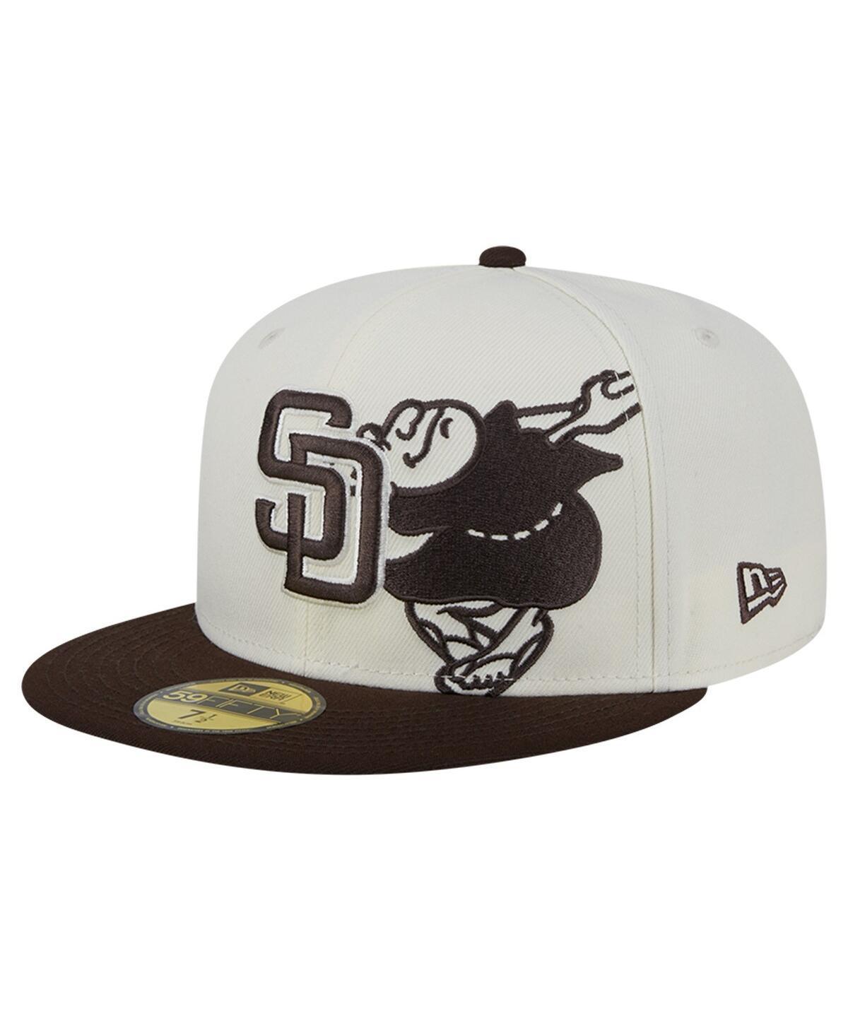 New Era Mens Cream San Diego Padres Lonestar 59FIFTY Fitted Hat - Cream, Brown Product Image