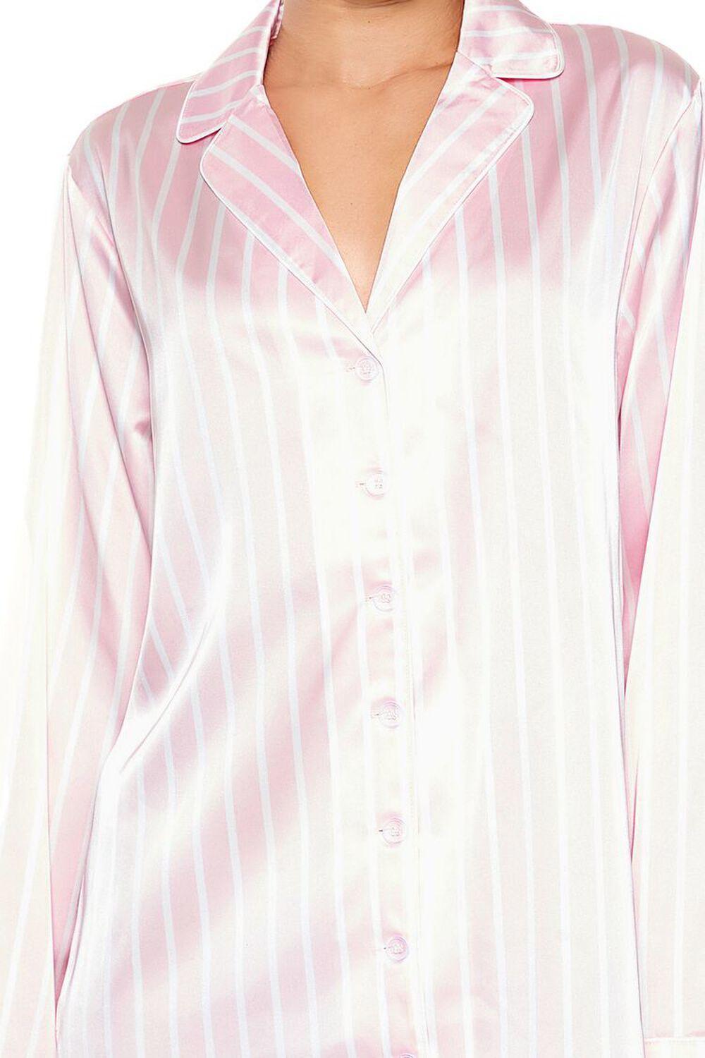 Striped Pajama Shirt Dress | Forever 21 Product Image