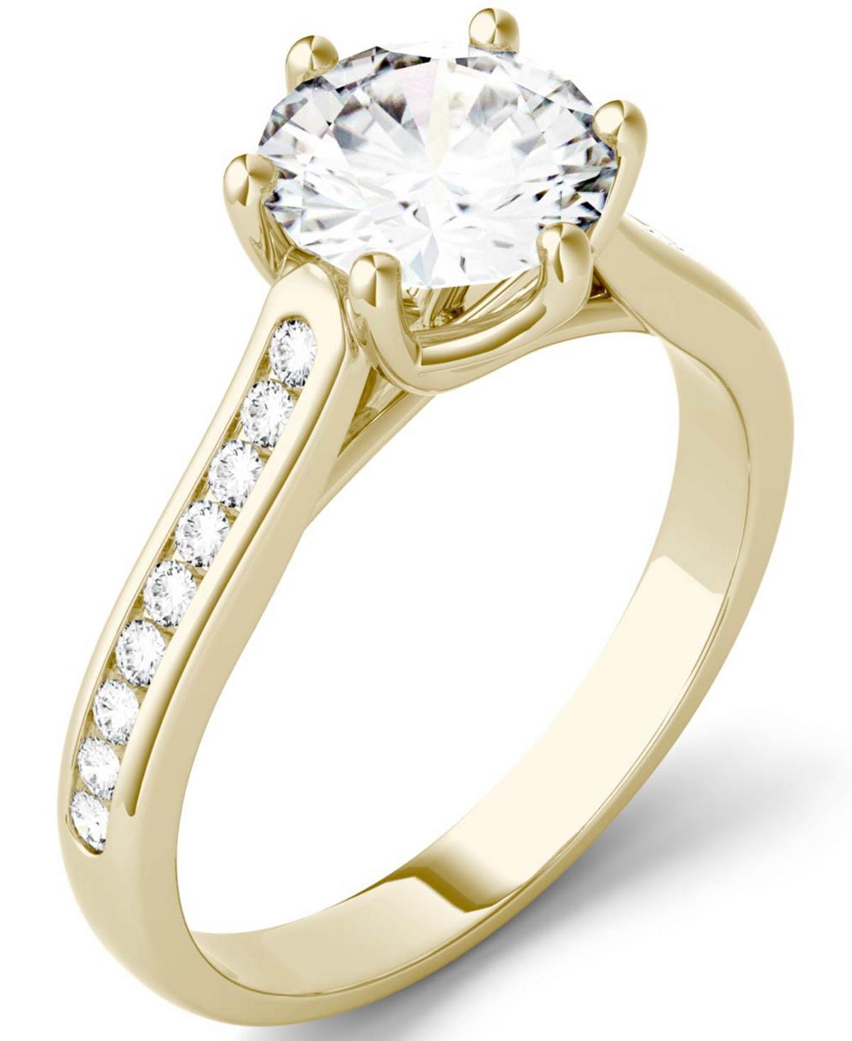 Charles & Colvard 1.68 Ct. T.w. Lab Created Moissanite Engagement Ring In 14K White Gold, 9 Product Image