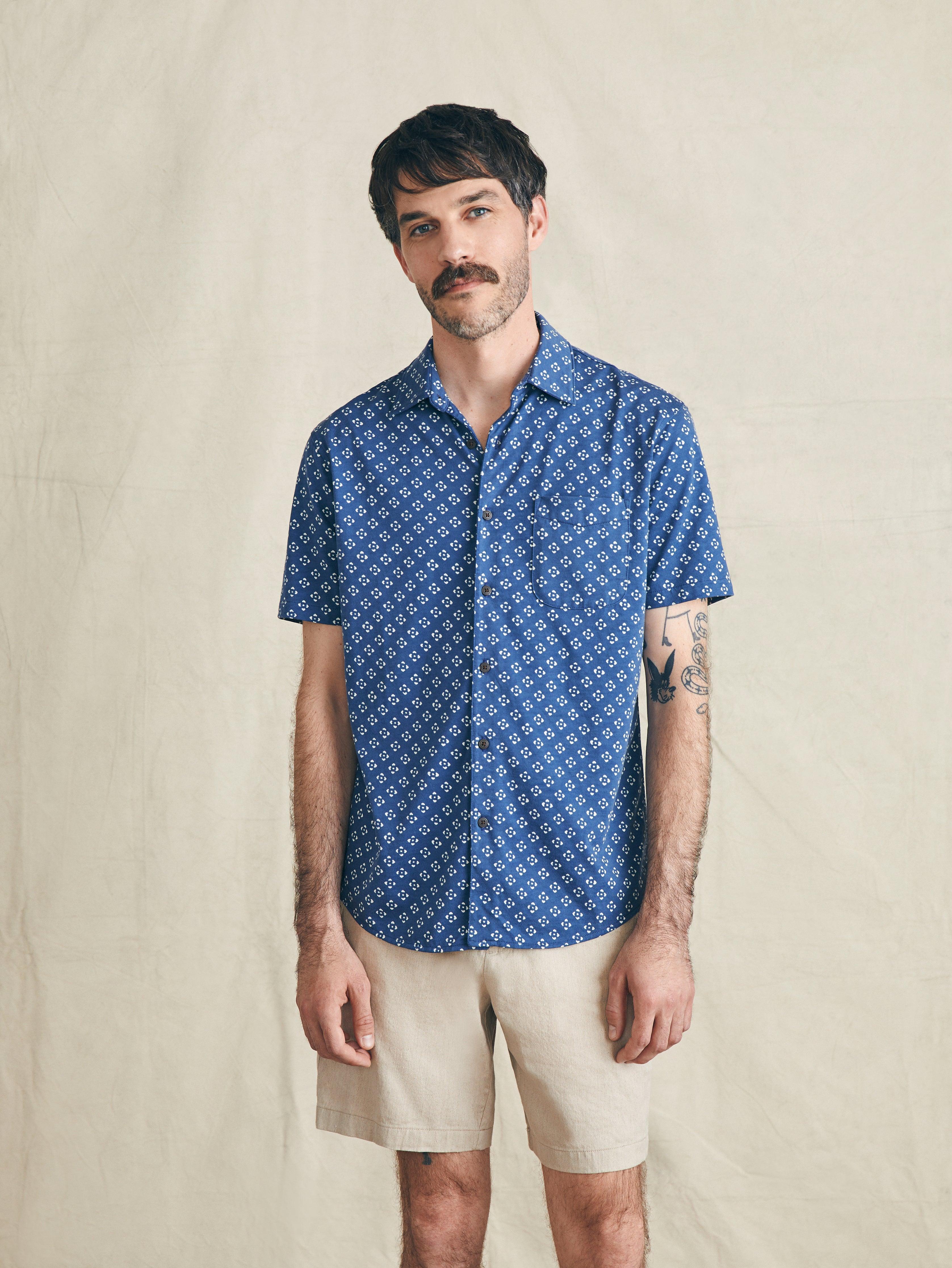 Short-Sleeve Hermosa Knit Shirt - Navy Atlas Male Product Image