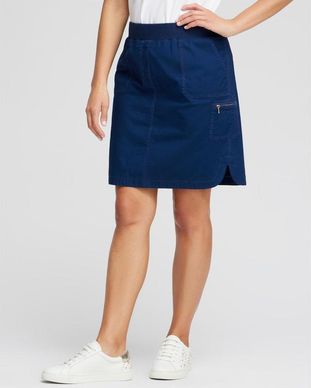 Women's Poplin Ribbed Skirt Product Image