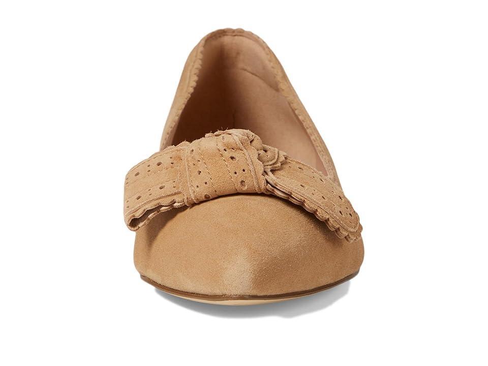 Cole Haan Bellport Bow Skimmer (Blush Suede) Women's Flat Shoes Product Image