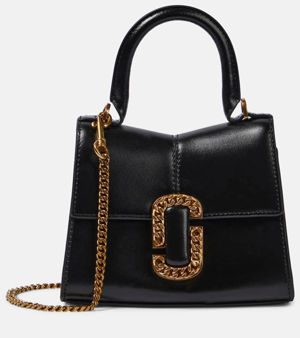 MARC JACOBS The St. Marc Mini Leather Tote Bag In Black product image