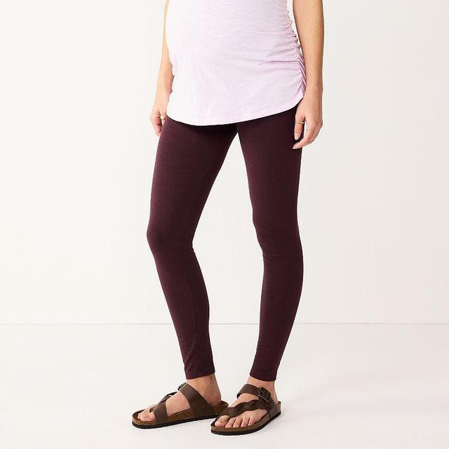 Maternity Sonoma Goods For Life Full Belly Panel Leggings, Womens Red Product Image