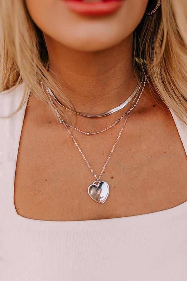 Cherished Love Layered Necklace in Silver Product Image