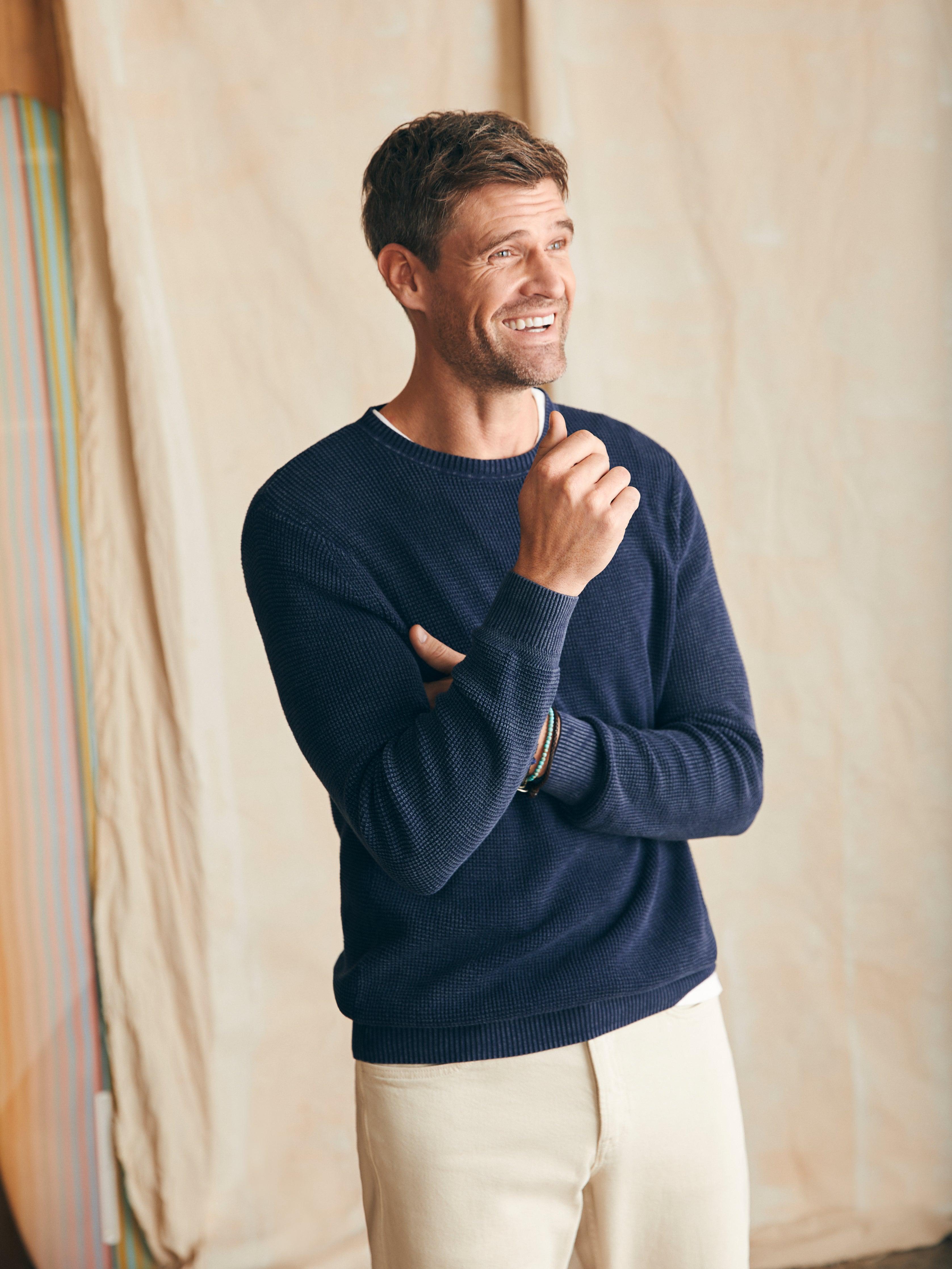 Sunwashed Crewneck Sweater - Blue Nights Male Product Image