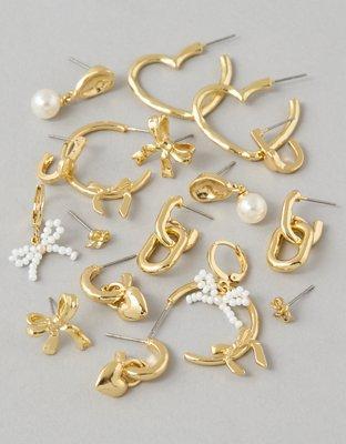 AEO Bow Earrings 9-Pack Product Image