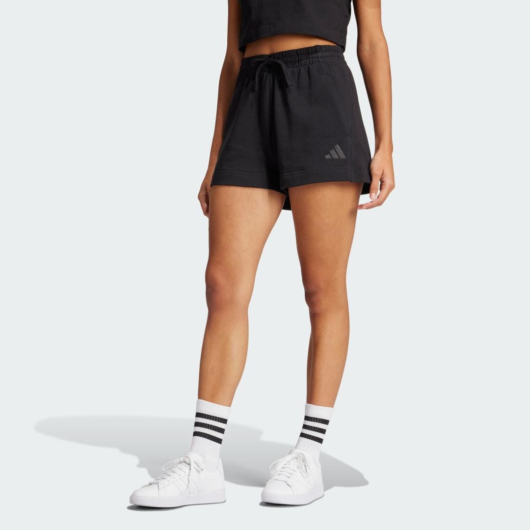 adidas ALL SZN French Terry Shorts Aluminium XL Womens Product Image