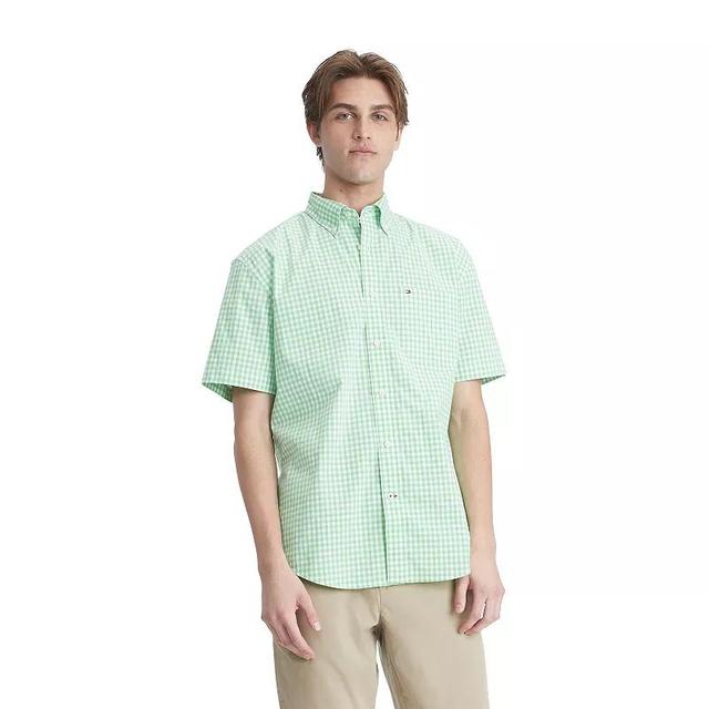 Mens Tommy Hilfiger Stretch Short Sleeve Oxford Button-Down Shirt Product Image