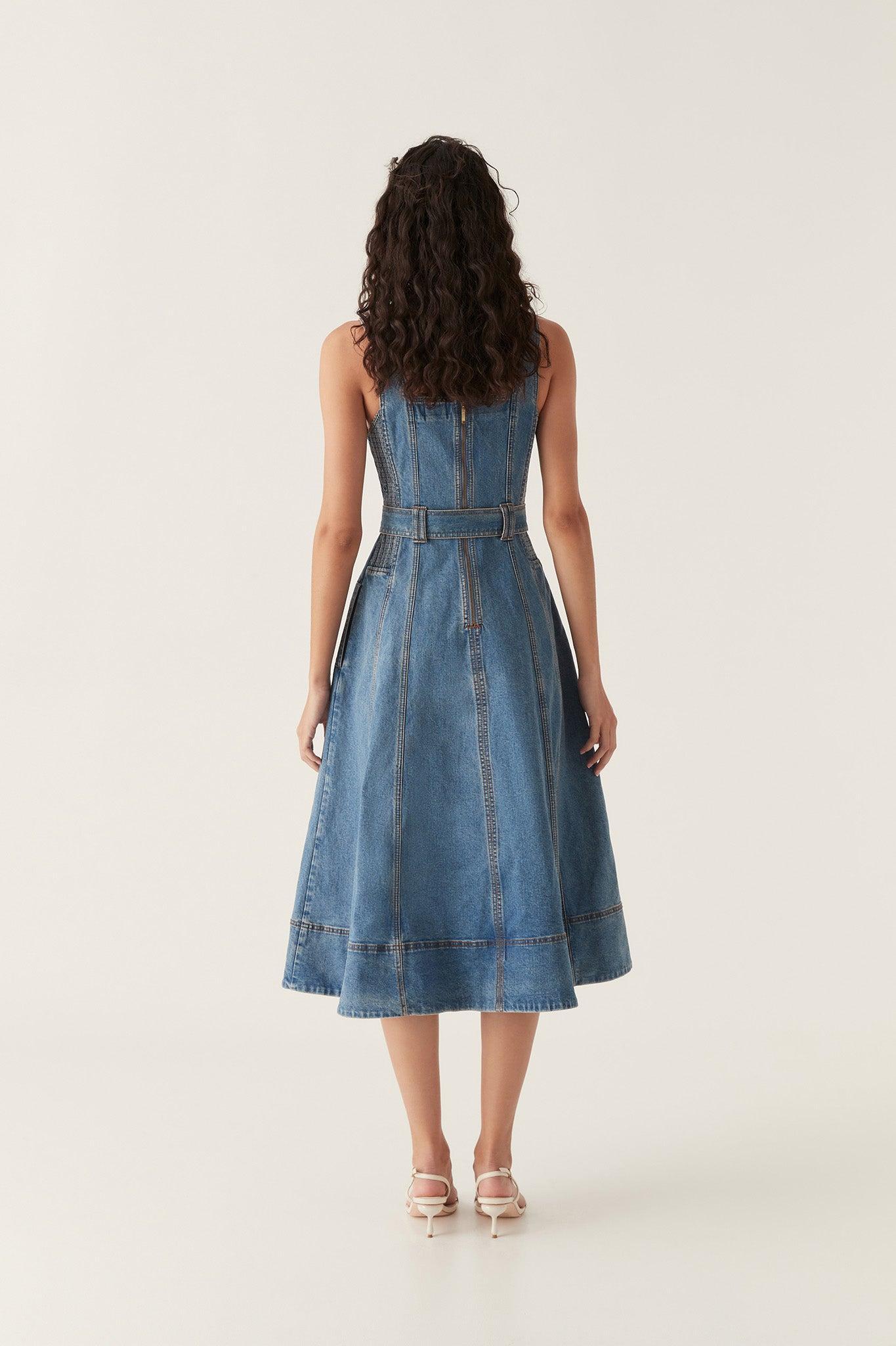 Clay Denim Midi Dress Product Image