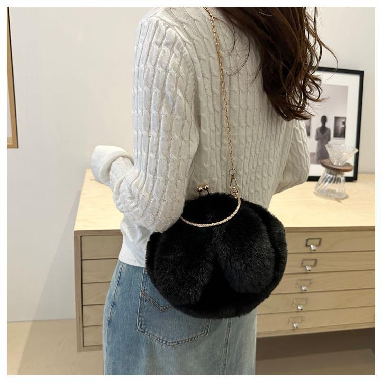 Chain Strap Rabbit Ear Fluffy Crossbody Bag Product Image