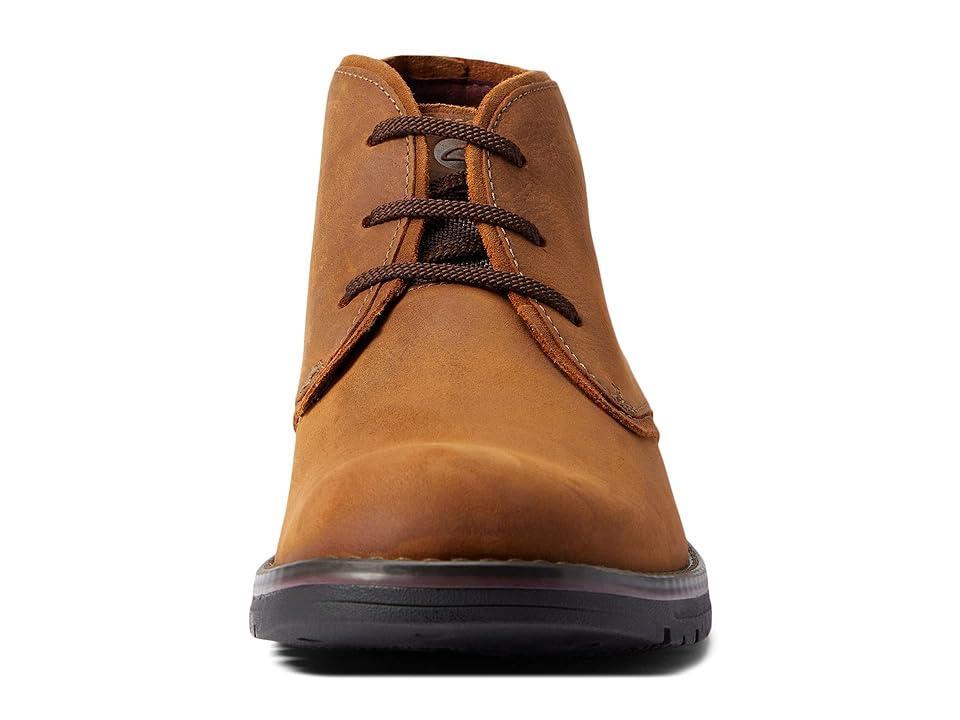 Clarks Morris Peak Waterproof (Dark Tan Leather) Men's Shoes Product Image