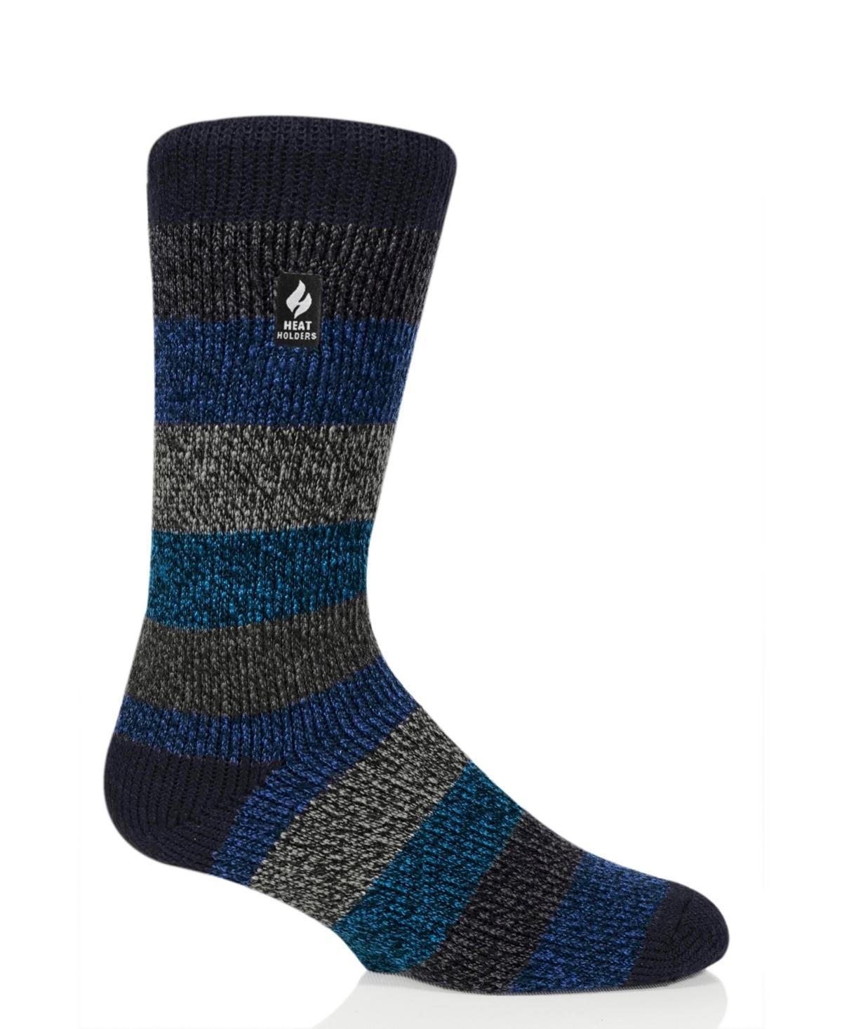 Heat Holders Mens Milan Stripe Crew Sock - Black Product Image