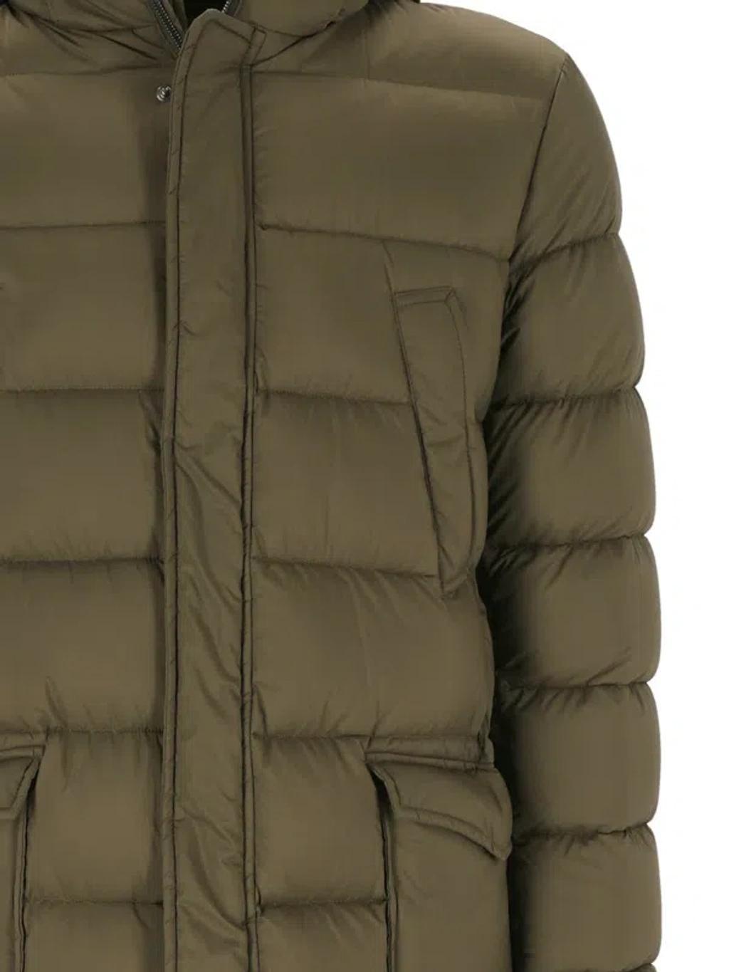 HERNO Down Jacket In Verde/beige Product Image